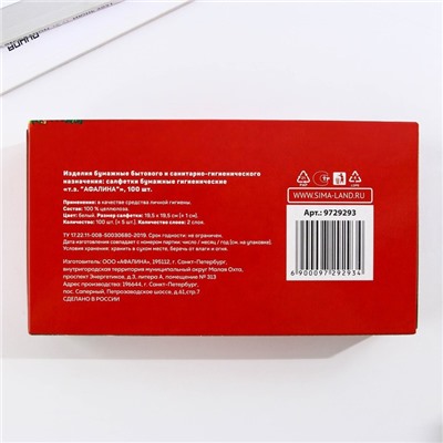 Салфетки бумажные в коробке «Новый год! Новогодняя посылка», 100 шт., двухслойные