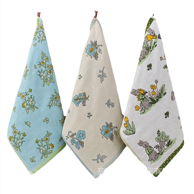 Gauze soft scarf, orchid, flowered, wholesale