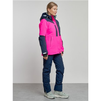 Горнолыжный костюм женский зимний розового цвета 03307R