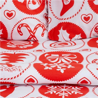 Постельное белье LoveLife дуэт " New Year's gifts" 143*215см-2шт,240*225см,50*70см-2шт