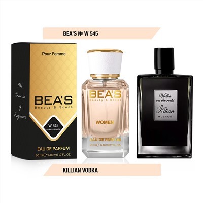 Beas W545 Kilian Vodka On The Rocks Women edp 50 ml, Парфюм женский Beas W545 создан по мотивам аромата Kilian Vodka On The Rocks