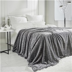 Плед флисовый Узор графит Арт Дизайн