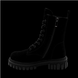 Ботинки из натуральной кожи на меху РМ-078-3 черные