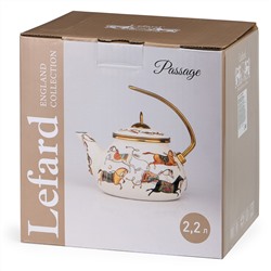 ЧАЙНИК LEFARD ЭМАЛИРОВАННЫЙ, СЕРИЯ PASSAGE, 2,2Л ПОДХОДИТ ДЛЯ ИНДУКЦИОН.ПЛИТ