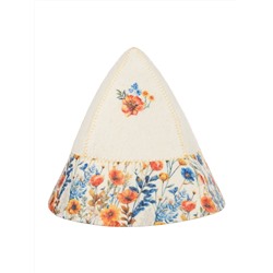 Шапка банная "Панама" Цветы" с принтом, войлок