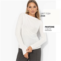 Лонгслив с декоративной сборкой, Линия утончённости