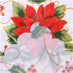 Скатерть новогодняя Доляна «В преддверии Рождества» 145×300 см, 100% п/э