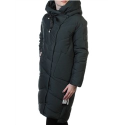 8058 DK. GREEN Пальто женское зимнее (био-пух)