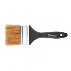 Кисть плоская "Евро" 3", натуральная щетина, пластмассовая ручка MTX