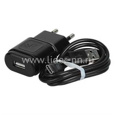 СЗУ ELTRONIC Type-C (1000mAh) в коробке (черный) КОМПЛЕКТ (голова+кабель)