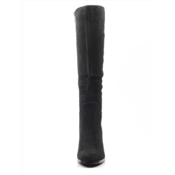 02-K83-B1 BLACK Сапоги зимние женские (натуральная замша, натуральный мех (евромех))