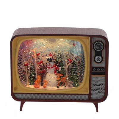GAEM Изделие декоративное "Телевизор" (подсвет,вьюга,музыка, LR14х3 н/п +USB 100 см), L2, L21 W12 H17 см
