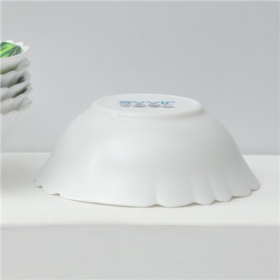 Столовый сервиз «Лист папоротника», 37 предметов, стеклокерамика, белый