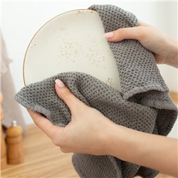 Полотенце SL HOME Linen, серое, 38×65 см, лён 29%, хлопок 71%, плотность 215 г/м²