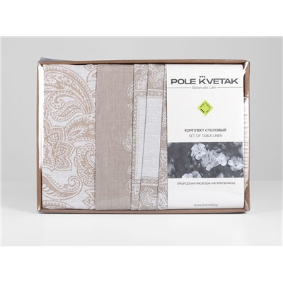 24С86-ШР/уп.кор. Комплект столовый 170*255 + 6 салф. 45*45 "Эсмеральда" цв. 133 рис. 134