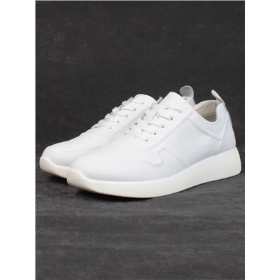 05-PDL195-1 WHITE Кроссовки женские (натуральная кожа)