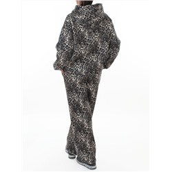 870-8 MILK/LEOPARD Костюм спортивный зимний женский (95% хлопок, 5% полиэстер)