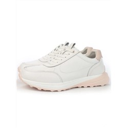 05-HY23-2D WHITE/PINK Кроссовки женские (натуральная кожа)