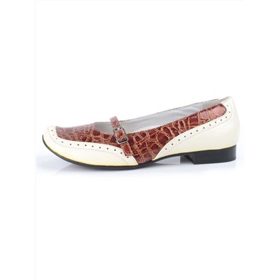 D10953C BEIGE/BROWN Туфли детские (натуральная кожа)