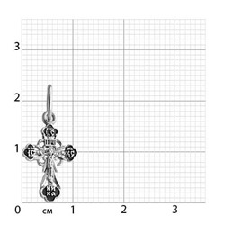 Крест из серебра литье частичное чернение