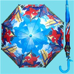 Зонт-трость для мальчика с мультгероями полуавтомат Арт 1004/8