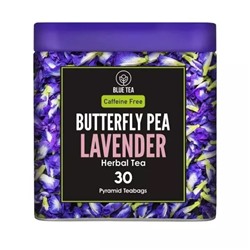 Чай из Клитории и Лаванды (30 пак, 1,65 г), Butterfly Pea Lavender Herbal Tea, произв. Blue Tea