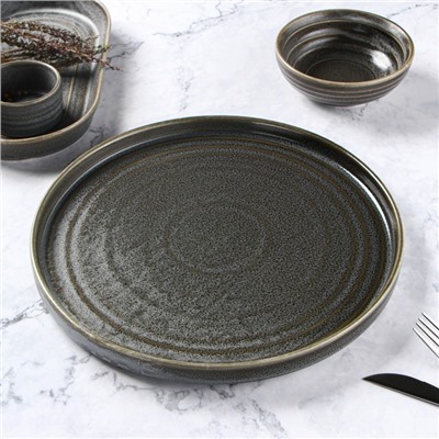 Тарелка Magistro Urban, d=27.5 см, фарфор, серая