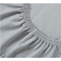 Простыня трикотажная на резинке серый Текс-Дизайн