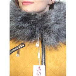 5137 YELLOW Парка женская зимняя (150 гр синтепон, искусственный мех)