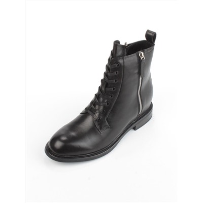 04-M3-1492 BLACK Ботинки зимние женские (натуральная кожа, натуральный мех)