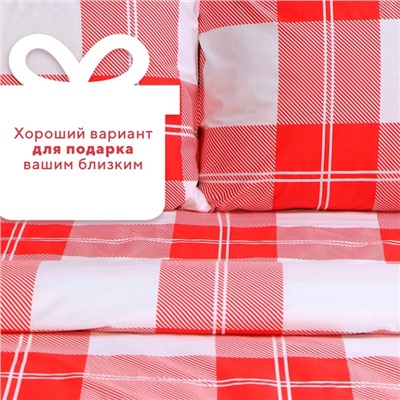 Новогоднее постельное бельё LoveLife 1,5сп Square 143*215см,150*225см,50*70см-2шт,100%хлопок,сатин