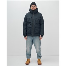 Куртка - жилетка трансформер 2 в 1 мужская зимняя темно-синего цвета 2409TS