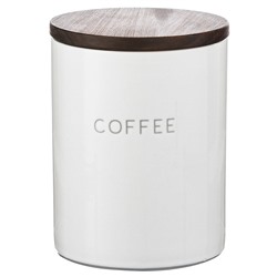 Банка керамическая для хранения кофе, 650 мл, белая