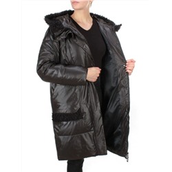 21-985 BLACK Пальто зимнее женское AIKESDFRS (200 гр. холлофайбера)
