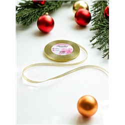 Лента парчовая, 6 мм, 23±1 м, цвет золотой