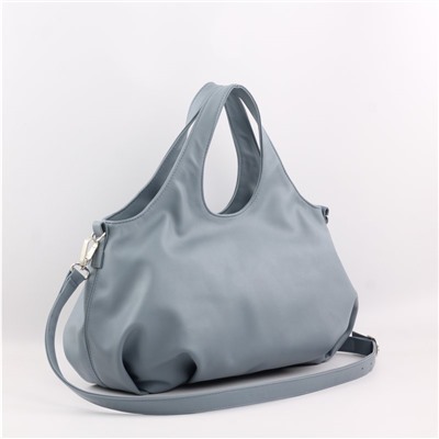 Сумка 507 гладкий серо-голубой НОВИНКА