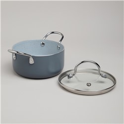 КАСТРЮЛЯ AGNESS С АНТИП. ПОКР.  И СТЕКЛ. КРЫШКОЙ 950 МЛ, 14*7 СМ