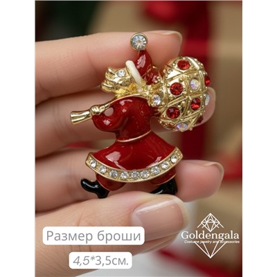 Брошь новогодняя "дед мороз" БР4 модель БРО/21