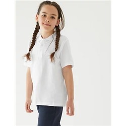 3pk Unisex Pure Cotton School Polo Shirts (2-16 Yrs)