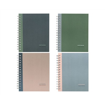 Тетрадь 120л., А5, клетка на гребне BG "Monocolor. Double", матовая ламинация, твердая обложка