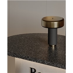 Лампа настольная Stone, Ø27х35 см, черная/золотистая