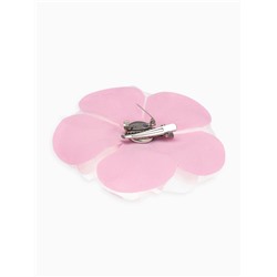 Брошь-заколка текстильная «Цветок» анютины глазки, цвет пыльно-розовый