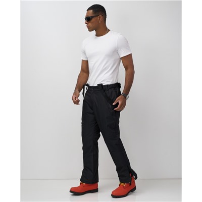 Горнолыжные мужские брюки зимние черного цвета 9800Ch