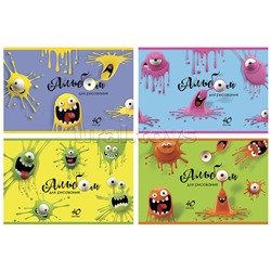 Альбом для рисования 40л. "Весёлый слайм" А4 скрепка S