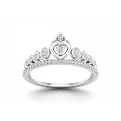 Кольцо с фианитом родированное серебро 925*