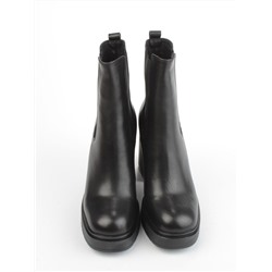 04-M3-1469 BLACK Ботильоны зимние женские (натуральная кожа, натуральный мех)