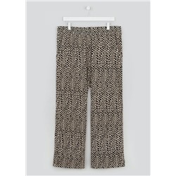Papaya Curve Animal Print Wide Leg Trousers