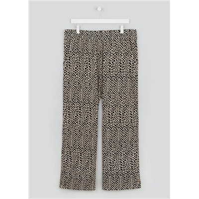 Papaya Curve Animal Print Wide Leg Trousers