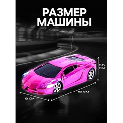 Машинка на пульте управления «Шоукар», радиоуправление, работает от батареек, розовая