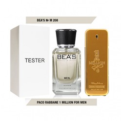 Tester Beas M208 Paco Rabanne 1 Million Men edp 25 ml, Парфюм мужской Beas M208 создан по мотивам аромата Paco Rabanne 1 Million